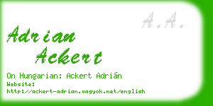 adrian ackert business card