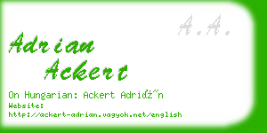 adrian ackert business card